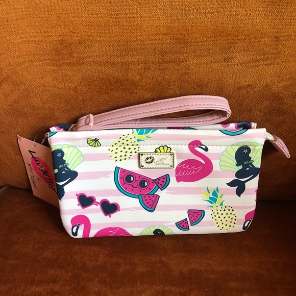 Betsey Johnson Handbags - Betsey Johnson Flamingo Mermaid Wristlet